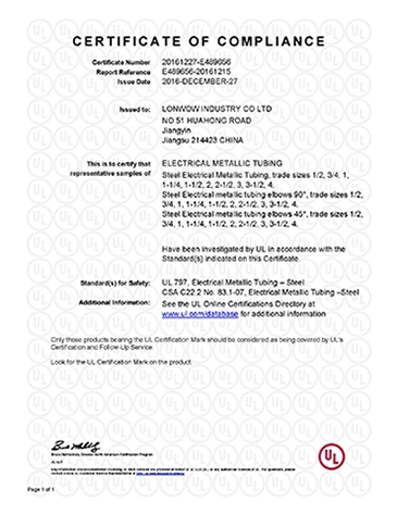 with UL1242 Certificate ANSI C80.6 IMC Conduit Galvanized Threaded Steel Pipe